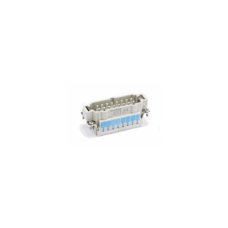 Insert HE, Raccordement à ressort, mâle, 24 pin, 16A, Polycarbonate, 24B|48B 